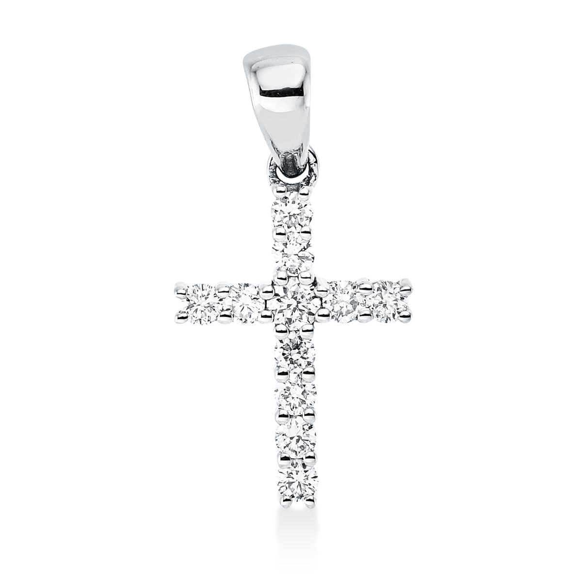 3I275W Anhänger Weißgold 18kt 0,14 Diamantschmuck mit 11 Diamanten - 3I275 – Bild 1