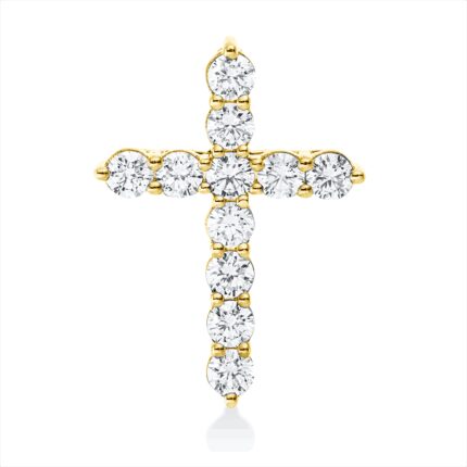 Anhänger Gelbgold 18kt 0,69 Diamantschmuck mit 11 Diamanten - 3I276