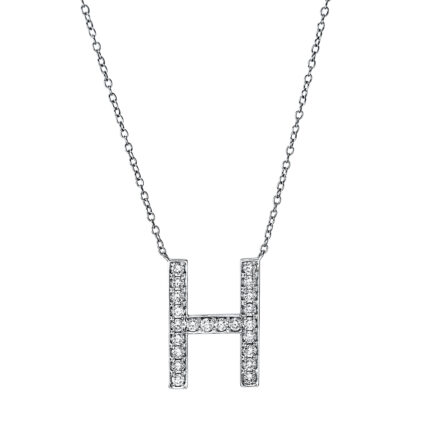 Collier Weißgold 18kt 0,40 Diamantschmuck mit 22 Diamanten - 4J006