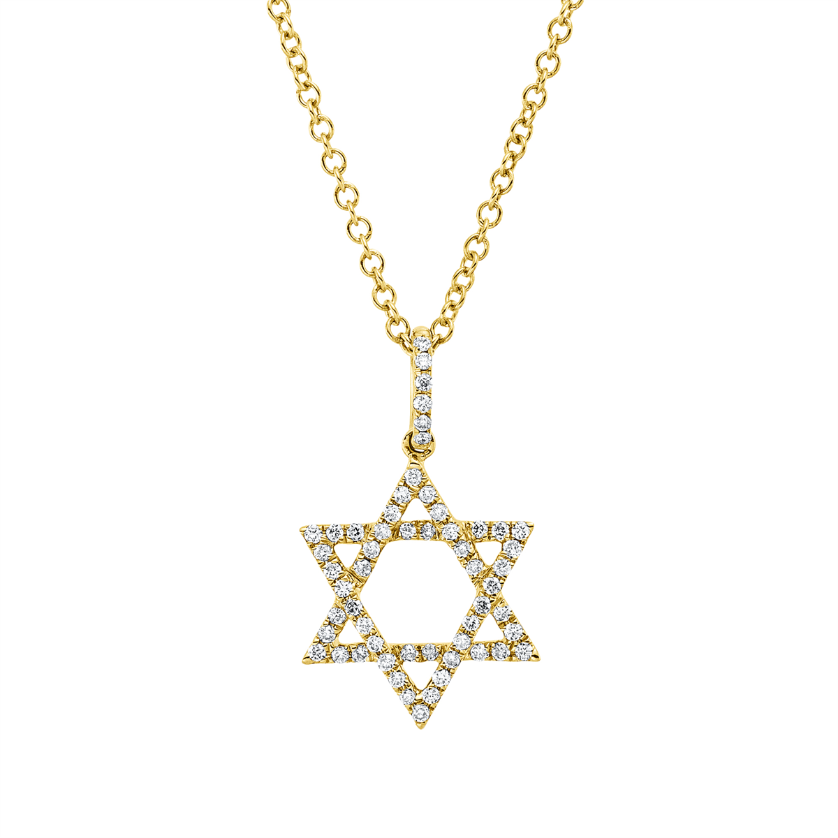 4J687G Collier Gelbgold 18kt 0,14 Diamantschmuck mit 56 Diamanten - 4J687 – Bild 1