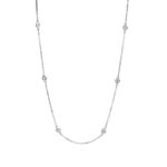 Collier Weißgold 18kt 0,28 Diamantschmuck mit 13 Diamanten - 4L328