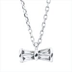 Collier Weißgold 18kt 0,10 Diamantschmuck mit 4 Diamanten - 4N579