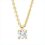 Collier 4er-Krappe Gelbgold 18kt 0,20 Diamantschmuck mit 1 Diamanten - 4P102