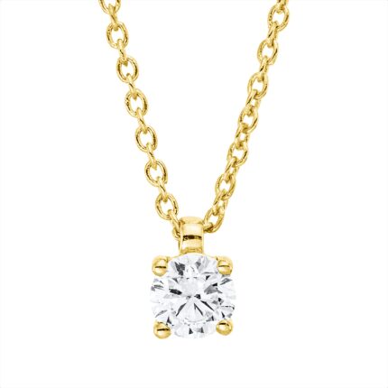 Collier 4er-Krappe Gelbgold 18kt 0,20 Diamantschmuck mit 1 Diamanten - 4P102