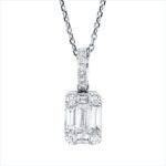 Collier Weißgold 18kt 0,55 Diamantschmuck mit 15 Diamanten - 4P177