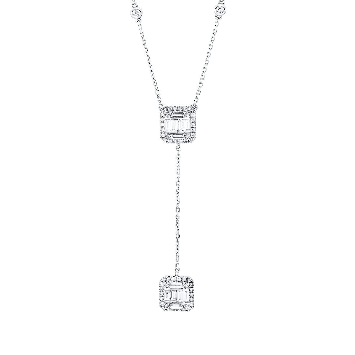 4P213W Collier Weißgold 18kt 0,92 Diamantschmuck mit 70 Diamanten - 4P213 – Bild 1