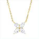 Collier Rosegold 18kt 0,29 Diamantschmuck mit 4 Diamanten - 4P215