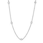 Collier Zarge Weißgold 18kt 0,42 Diamantschmuck mit 11 Diamanten - 4P248
