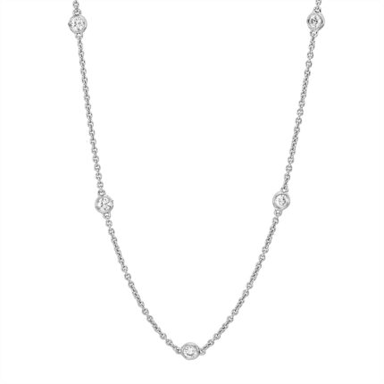 Collier Zarge Weißgold 18kt 0,42 Diamantschmuck mit 11 Diamanten - 4P248