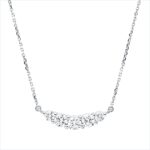 Collier Weißgold 18kt 0,52 Diamantschmuck mit 5 Diamanten - 4P259
