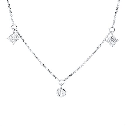 Collier Weißgold 18kt 0,23 Diamantschmuck mit 11 Diamanten - 4P261
