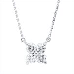 Collier Weißgold 18kt 0,50 Diamantschmuck mit 4 Diamanten - 4P283