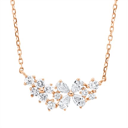 Collier Rosegold 18kt 0,47 Diamantschmuck mit 14 Diamanten - 4P423