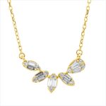 Collier Gelbgold 18kt 0,20 Diamantschmuck mit 22 Diamanten - 4P427
