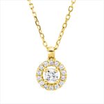 Collier Gelbgold 18kt 0,16 Diamantschmuck mit 15 Diamanten - 4P432