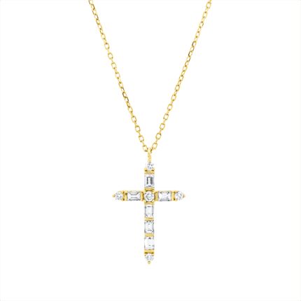 Collier Gelbgold 18kt 0,39 Diamantschmuck mit 11 Diamanten - 4P437