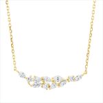 Collier Gelbgold 18kt 0,40 Diamantschmuck mit 11 Diamanten - 4P438