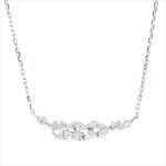 Collier Weißgold 18kt 0,40 Diamantschmuck mit 11 Diamanten - 4P438