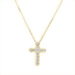 Collier Gelbgold 18kt 0,35 Diamantschmuck mit 11 Diamanten - 4P440