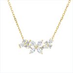 Collier Gelbgold 18kt 0,45 Diamantschmuck mit 14 Diamanten - 4P442