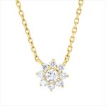 Collier Gelbgold 18kt 0,27 Diamantschmuck mit 9 Diamanten - 4P449