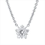 Collier Weißgold 18kt 0,32 Diamantschmuck mit 11 Diamanten - 4P450