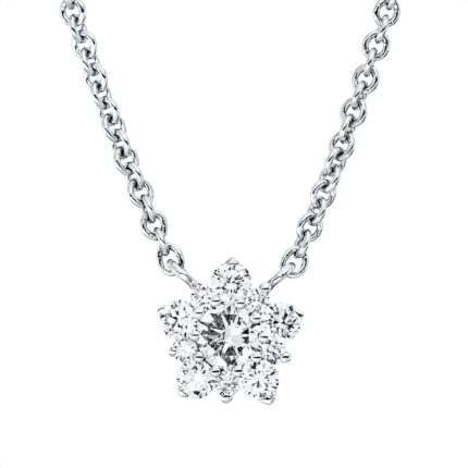 Collier Weißgold 18kt 0,32 Diamantschmuck mit 11 Diamanten - 4P450