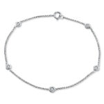 Armband Weißgold 18kt 0,15 Diamantschmuck mit 5 Diamanten - 5C219