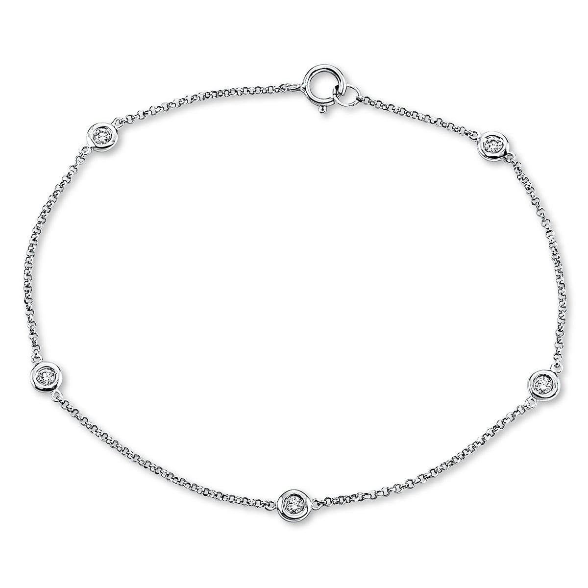 5C219W Armband Weißgold 18kt 0,15 Diamantschmuck mit 5 Diamanten - 5C219 – Bild 1