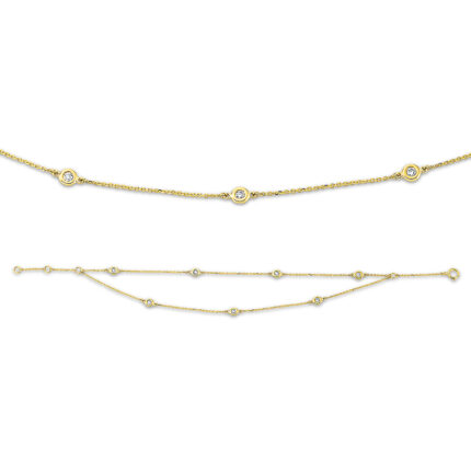 Armband Gelbgold 18kt 0,20 Diamantschmuck mit 7 Diamanten - 5D830