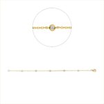 Armband Gelbgold 18kt 0,13 Diamantschmuck mit 5 Diamanten - 5G132