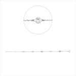 Armband Weißgold 18kt 0,22 Diamantschmuck mit 5 Diamanten - 5G135