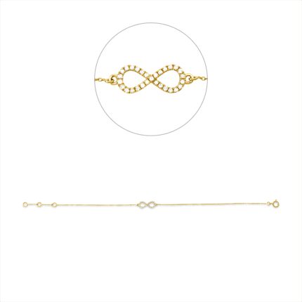 Armband Gelbgold 18kt 0,08 Diamantschmuck mit 29 Diamanten - 5G152