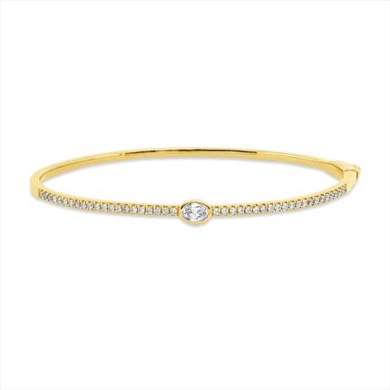 Armreif Gelbgold 18kt 0,65 Diamantschmuck mit 43 Diamanten - 6B359