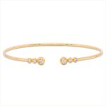 Armreif Gelbgold 18kt 0,23 Diamantschmuck mit 6 Diamanten - 6B392