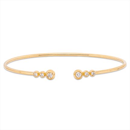 Armreif Gelbgold 18kt 0,23 Diamantschmuck mit 6 Diamanten - 6B392