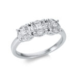 Mehrfachsteinbesatz Weißgold 18kt 0,65 Diamantringe mit 15 Diamanten - 1CH69