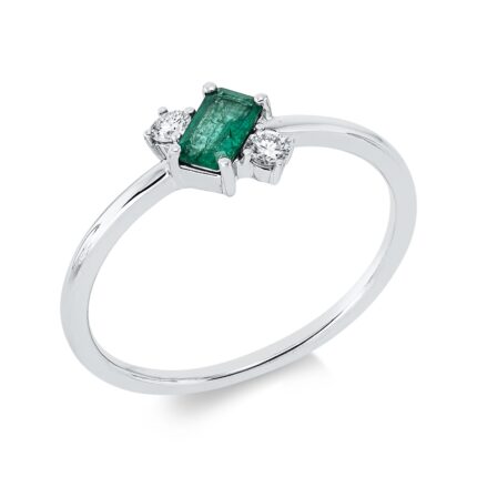 Farbstein Weißgold 18kt 0,08 Diamantringe Farbstein 0,24 ct - 1EC31