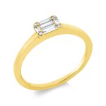 Baguette Gelbgold 18kt 0,18 Diamantringe mit 9 Diamanten - 1EG72