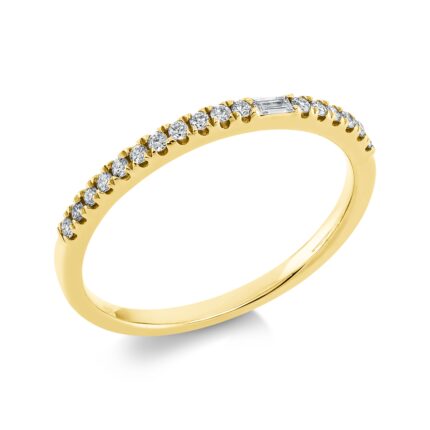 Baguette Gelbgold 18kt 0,16 Diamantringe mit 18 Diamanten - 1FD11