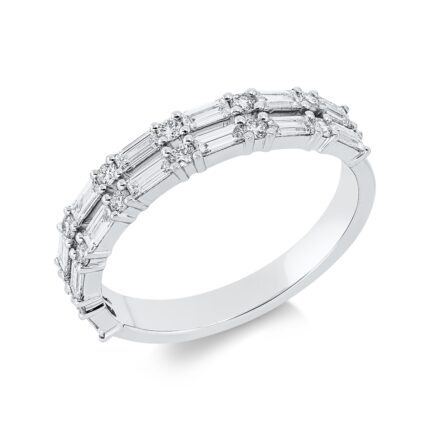 Baguette Weißgold 18kt 0,67 Diamantringe mit 26 Diamanten - 1IL22