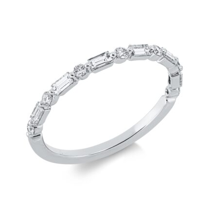 Baguette Weißgold 18kt 0,44 Diamantringe mit 13 Diamanten - 1IL24