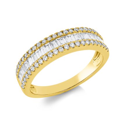 Baguette Gelbgold 18kt 0,82 Diamantringe mit 68 Diamanten - 1IL59