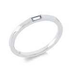 Baguette Weißgold 18kt 0,07 Diamantringe mit 1 Diamanten - 1IL69