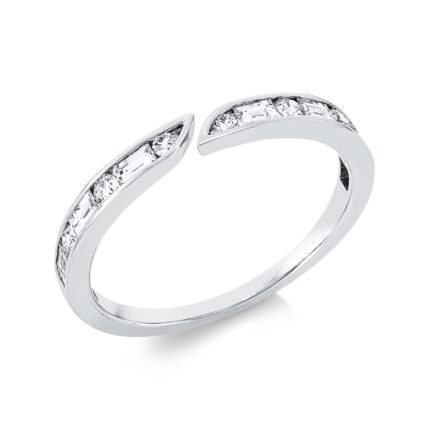 Baguette Weißgold 18kt 0,49 Diamantringe mit 12 Diamanten - 1IL71