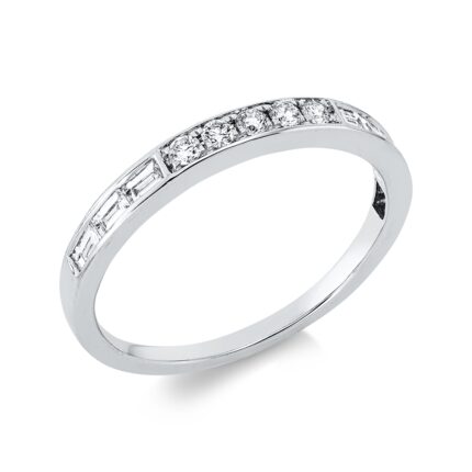 Baguette Weißgold 18kt 0,35 Diamantringe mit 11 Diamanten - 1IL74