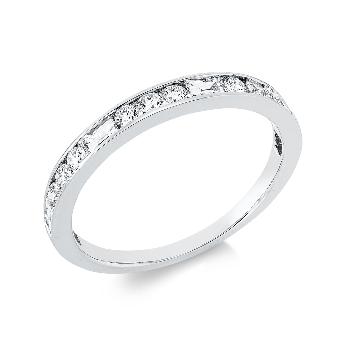 1IL75w Baguette Platin 95kt 0,52 Diamantringe mit 13 Diamanten - 1IL75 – Bild 1
