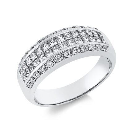 Baguette Weißgold 18kt 1,00 Diamantringe mit 52 Diamanten - 1IL93