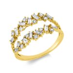 Baguette Gelbgold 18kt 0,53 Diamantringe mit 24 Diamanten - 1IM49