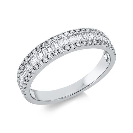 Baguette Weißgold 18kt 0,56 Diamantringe mit 89 Diamanten - 1IN15